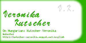 veronika kutscher business card